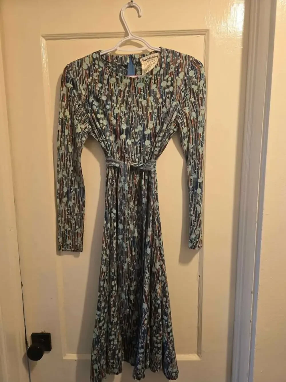 Vintage Diane Von Furstenberg 1960s Painters pattern dress Made in Italy size 6